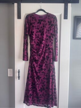 Zesica Long Sheer Sleeve Body-con Maxi Dress